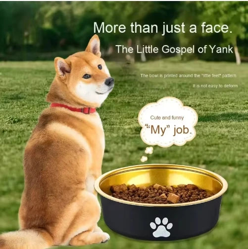 Premium Stainless Steel Insulated Dog and Cat Bowl - Portable, Non-Slip, Waterproof & Easy to Clean for Indoor and Outdoor Use