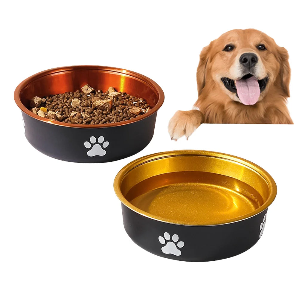 Premium Stainless Steel Insulated Dog and Cat Bowl - Portable, Non-Slip, Waterproof & Easy to Clean for Indoor and Outdoor Use